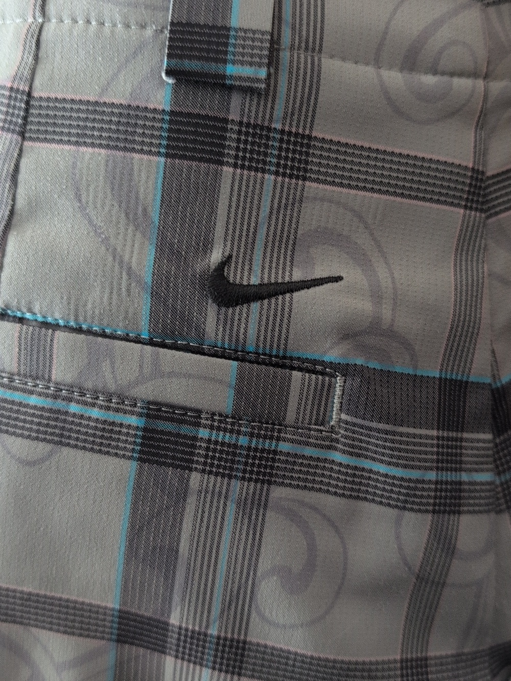 Nike Golf Dri-FIT Plaid Paisley Skort Grey Blue Size 2 - Picture 8 of 13